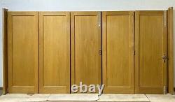 Solid Oak Internal Bifold Doors-hardwood-wooden-partition-wall-divider-handmade