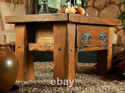 Solid Storage Wooden Unique Handmade Vintage Antique Style Coffee Table