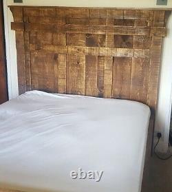 Solid Wood Rustic Chunky Plank Majestic Panel Bed Wooden Kingsize Made To Order