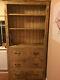 Solid Wood Rustic Chunky Wooden Storage Bookcase With Drawers Made To Measure