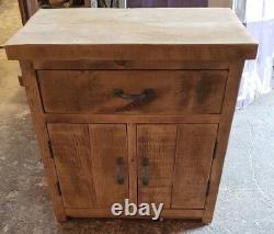 Solid Wood Rustic Storage Cupboard Bathroom Unit Wooden Unit Made To Order