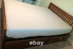 Solid Wooden Handmade Teak wood bed with Two side storage King size