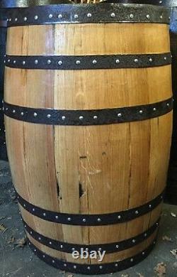 Solid Wooden Vintage Oak Whisky Barrel Corkess Display Cabinet Vintage