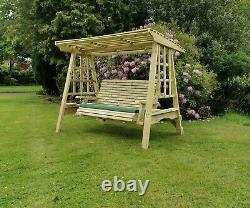 Superb Wooden Garden Swing Adult Swing Seat Hammock Pressure Treated Solid Swing