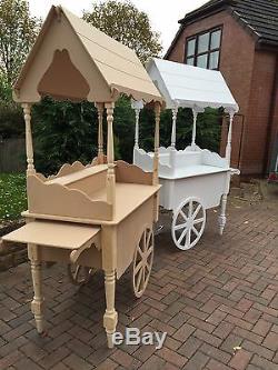 Sweet candy cart for sale handmade wedding cart market cart fully collapsible
