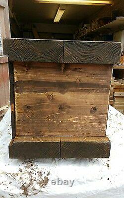 TV stand Chunky Rustic Side Table Wooden Sleeper 130cm cabinet lcd plasma coffee