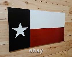 Texas State Wooden Flag Handmade rustic 25 x 37