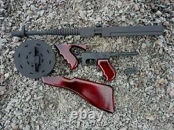 Thompson M1 Wooden toy machine gun Tommy Gun American gangsters party handmade