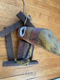 Tiki Tony hand-carved wooden toucan sculpture NOT MUG