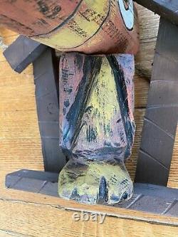 Tiki Tony hand-carved wooden toucan sculpture NOT MUG