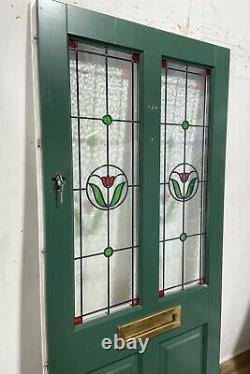 Timber Windows-handmade-bespoke Wooden Front Door-stained Glass-exterior-green