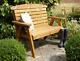 Tom Chambers Hand Made 2 Seater Chunky Rustic Wooden Garden Bench Furniture