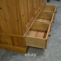 Triple Solid Wooden Pine Wardrobe with Drawers Dismantles Delivery Available