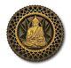 Unique Gold Buddha Wall Art Intricate Wooden Sacred Geometry Decor Handmade Thai