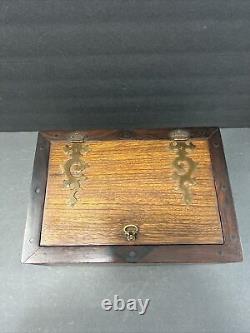 VTG Heavy Duty Hand-Made Wooden Box Brass Hardware Multiple Species Of Wood