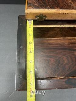 VTG Heavy Duty Hand-Made Wooden Box Brass Hardware Multiple Species Of Wood