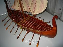 Viking Dragon boat high quality hand made wooden model ship 32