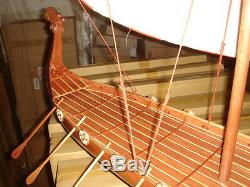 Viking Dragon boat high quality hand made wooden model ship 40