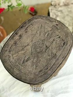 Vintage African Handmade Wooden Nupe Stool