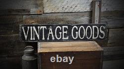 Vintage Goods Distressed Wood Sign Rustic Hand Made Vintage Wooden