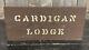 Vintage Wooden Carved'Cardigan Lodge' Sign Crochted Mountain Ski Resort NH