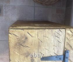 Vinyl Album Record Wooden Storage Box Rustic Reclaimed Solid Wood