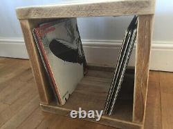 Vinyl Album Record Wooden Storage Cube Rustic Reclaimed Solid Wood Handmade