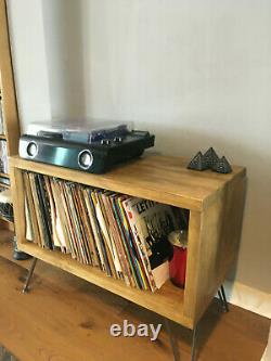 Vinyl Album Record Wooden Storage Rustic Reclaimed Solid Wood Handmade