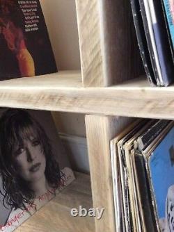 Vinyl album Record Wooden Rustic Reclaimed Wood Shelving Handmade Storage