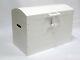 WHITE Wooden Trunk Chest Storage Toy Box Bed Furniture Wood Ottoman Basket LARGE