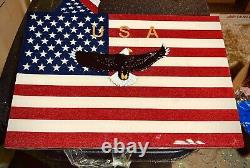 Wall Hanging Wooden American Flag