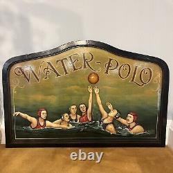 Water Polo Large Hand Painted 3D Effect Wooden Sign