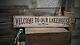 Welcome to Our Lakehouse Sign Rustic Hand Made Vintage Wooden Sign