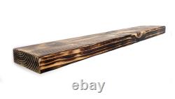 Wooden Antique Style Floating Shelf Handmade Vintage Rustic 6 140mm
