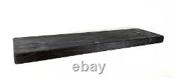 Wooden Antique Style Floating Shelf Handmade Vintage Rustic 9 220mm Charcoal