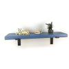Wooden Antique Style Shelf Rustic Bracket Bent Up Handmade Nordic Blue 7 170mm