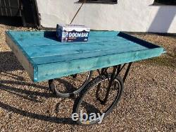 Wooden Blue Hand Cart, bespokely made