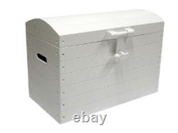 Wooden Chest Trunk Beding Toy Box Bed Furniture Wood Ottoman Basket White XXL