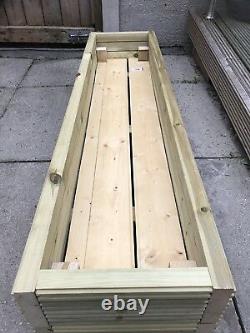 Wooden Garden Decking Planter- Handmade size 1200mm x 300mm x 250mm