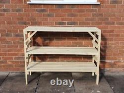 Wooden Greenhouse Staging shelving potting bench Very Solid 3 TIER