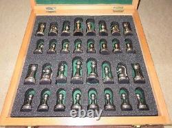Wooden Hand Made chess Set with metal Staunton chess pieces
