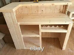 Wooden Home bar Man cave set with wooden bar optics and alcohol shelving unit
