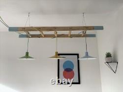 Wooden Ladder Multi Drop Pendant Lighting, For Dining Table