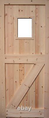 Wooden Single Door Hand Made With Square Aperture'dilton