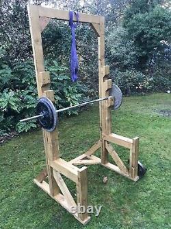 Wooden Squat With Chest Press Rack
