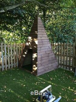 Wooden Teepee playhouse story room handmade