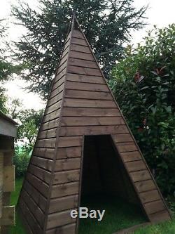 Wooden Teepee playhouse story room handmade