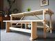 Wooden Trestle Table and 2 Benches Folding Table reclaimed scaffold board