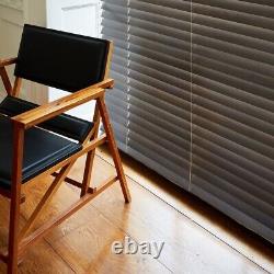 Wooden Venetian Blind Black Real Wood Fully Made To Measure 50mm Slats