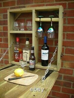 Wooden Wall Outdoor Bar Wine Beer And Gin Garden Party Home Drinks Bar